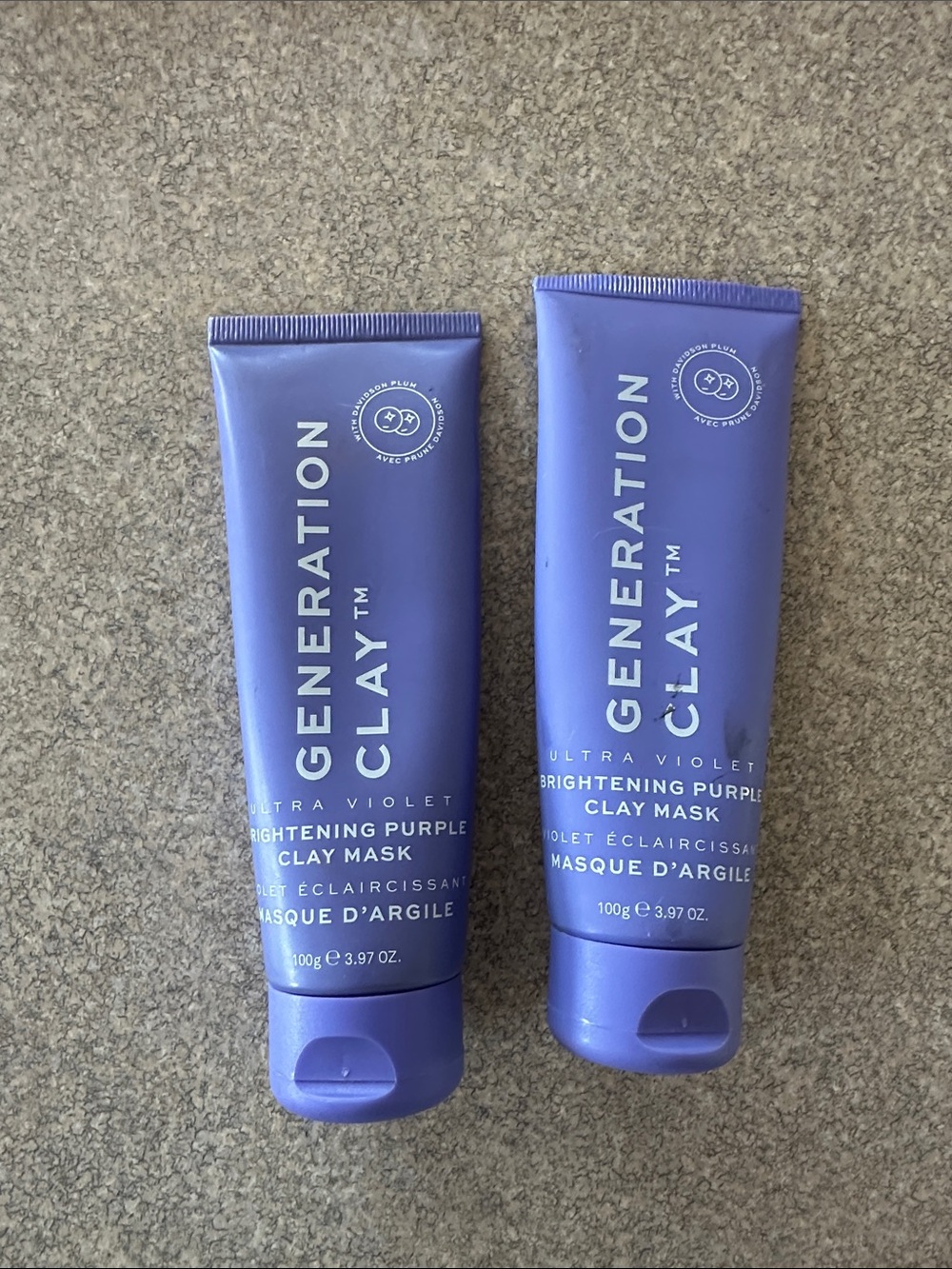 Brand New: Generation Clay Brightening Purple Clay Mask (2 Tubes Sold Together)